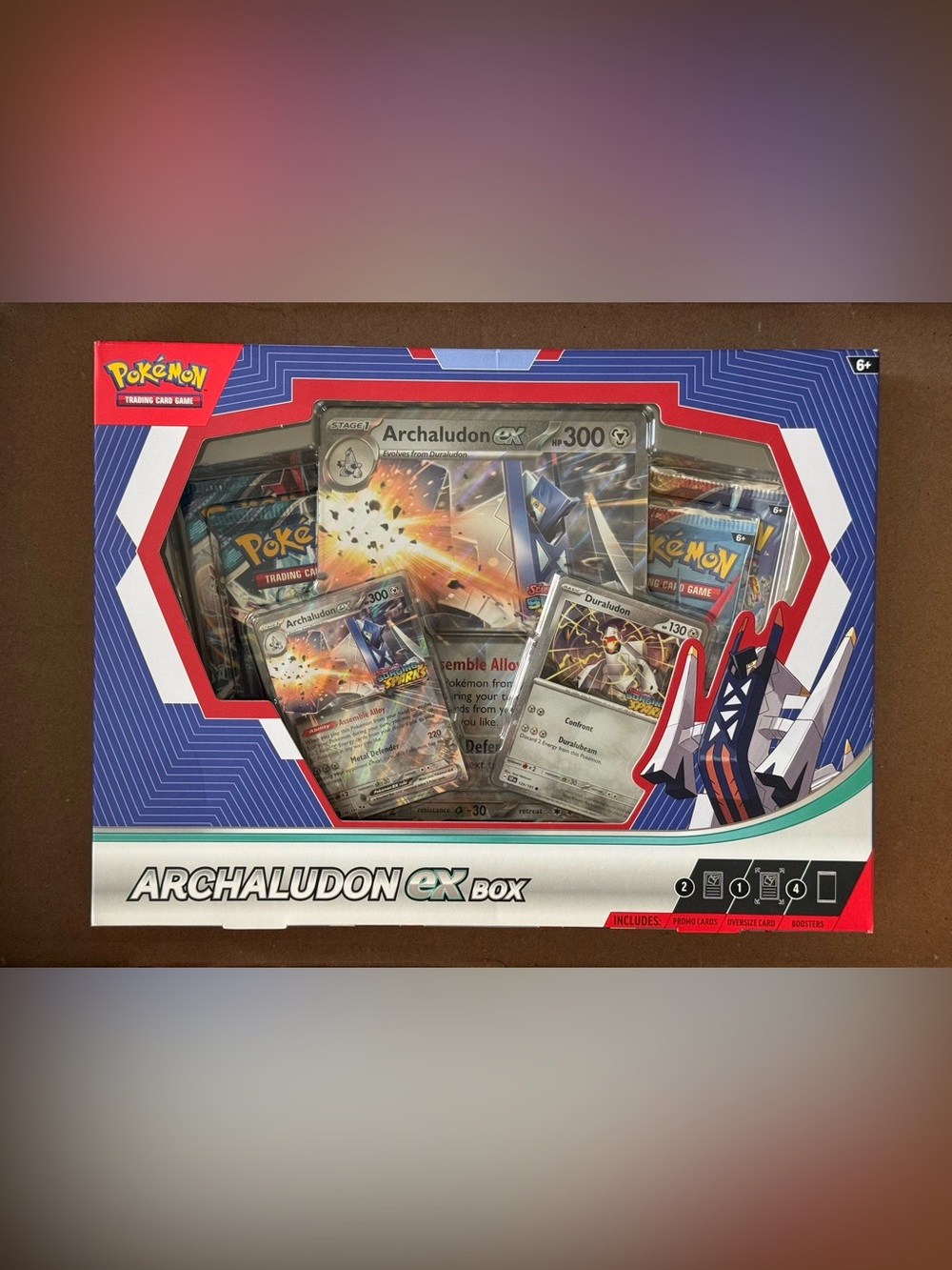 Pokémon TCG Archaludon ex Box – 4 Booster Packs – New Sealed